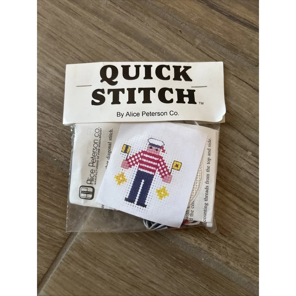 Alice‎ Peterson Co. Quick Stitch British Navy Sailor Signal Man Coaster Kit 3.5